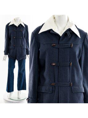Navy Wool Peacoat 60s